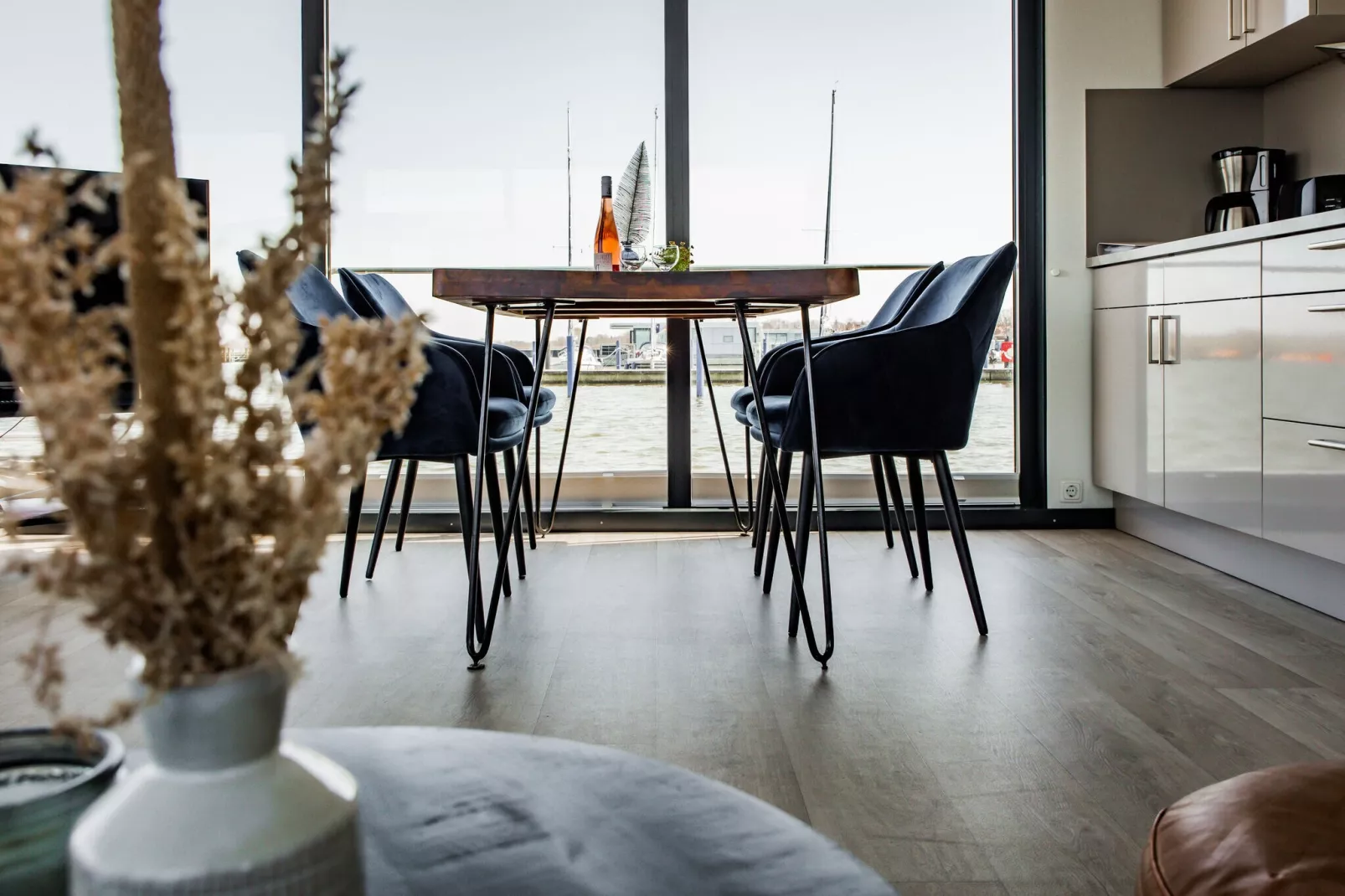 Houseboat Floating House Küstennebel 2 44 m²-Kitchen