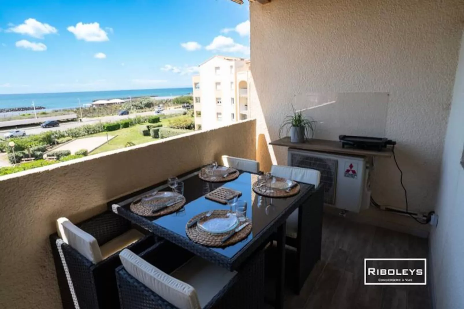 Vias-plage - Appartement Climatis&eacute; Avec Piscine Face &agrave; La Mer-Non tagué