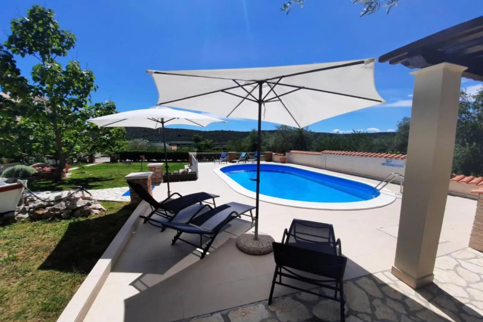 Apartments Matušan Kampor Rab - Two Bedroom Apartment With Balcony (A2)-Schwimmbad