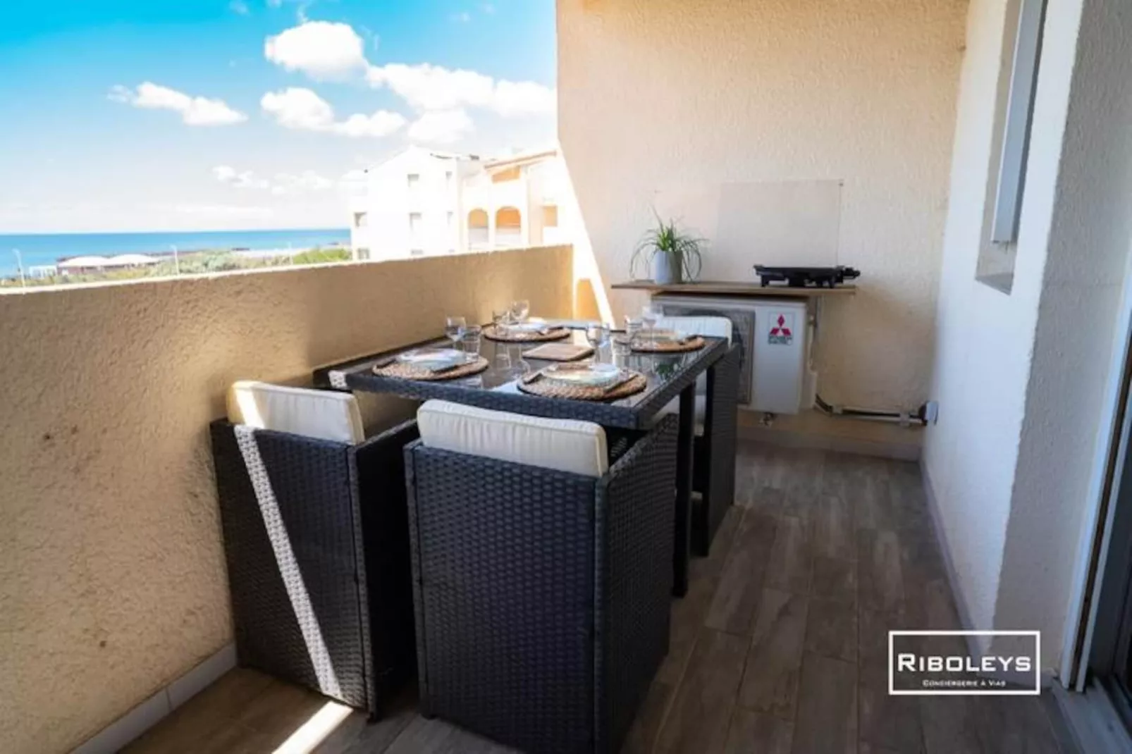 Vias-plage - Appartement Climatis&eacute; Avec Piscine Face &agrave; La Mer-Non tagué
