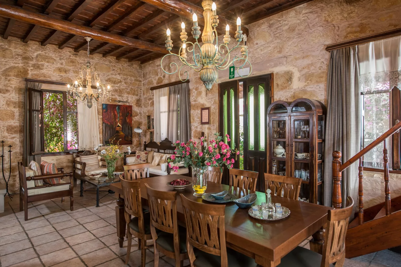 Villa Arhontariki 8prs-Esszimmer