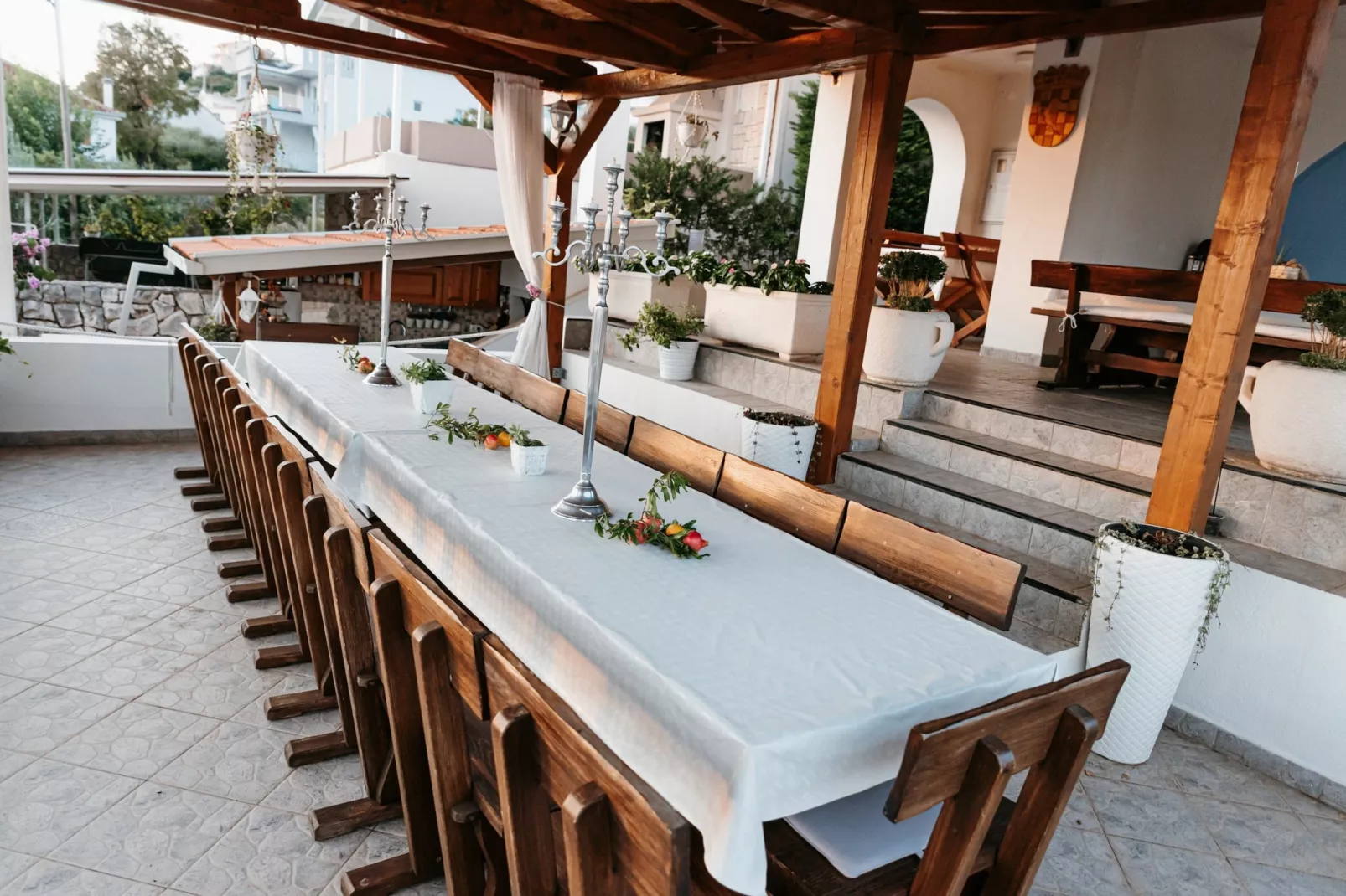 Apartments Dragobratović - Superior One Bedroom  Apartment with  Balcony and Side Sea View (Apartment 4)-Terrasse