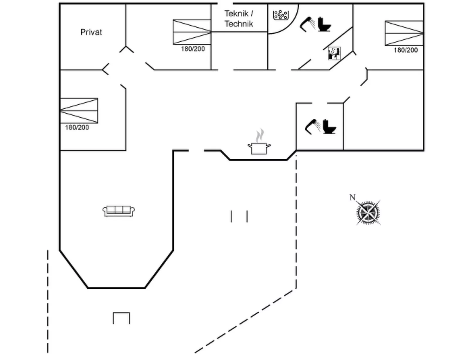 "Esben" - 11km from the sea-Dedans