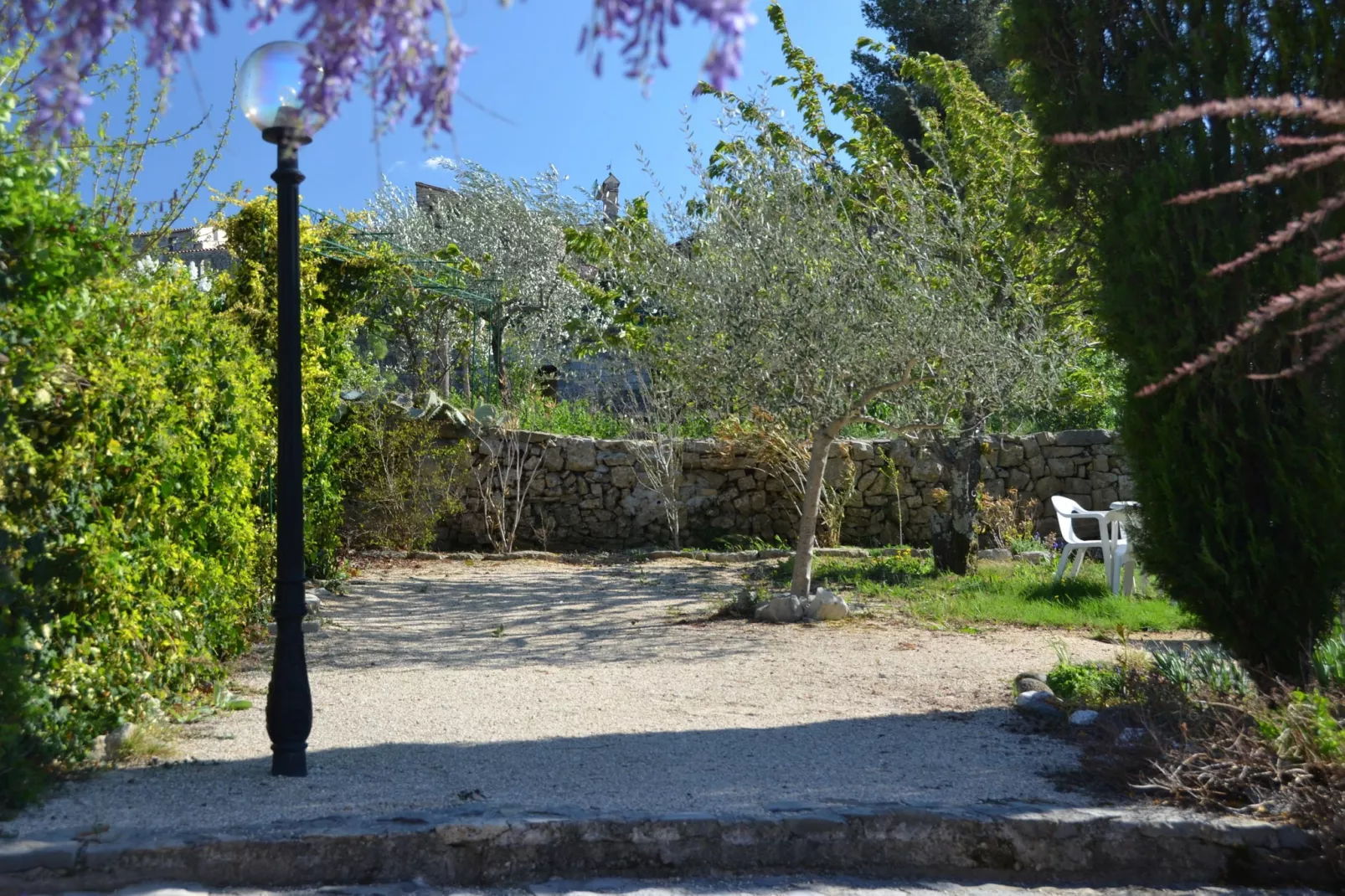Cottage around a swimming pool in a small villa-Gardens summer