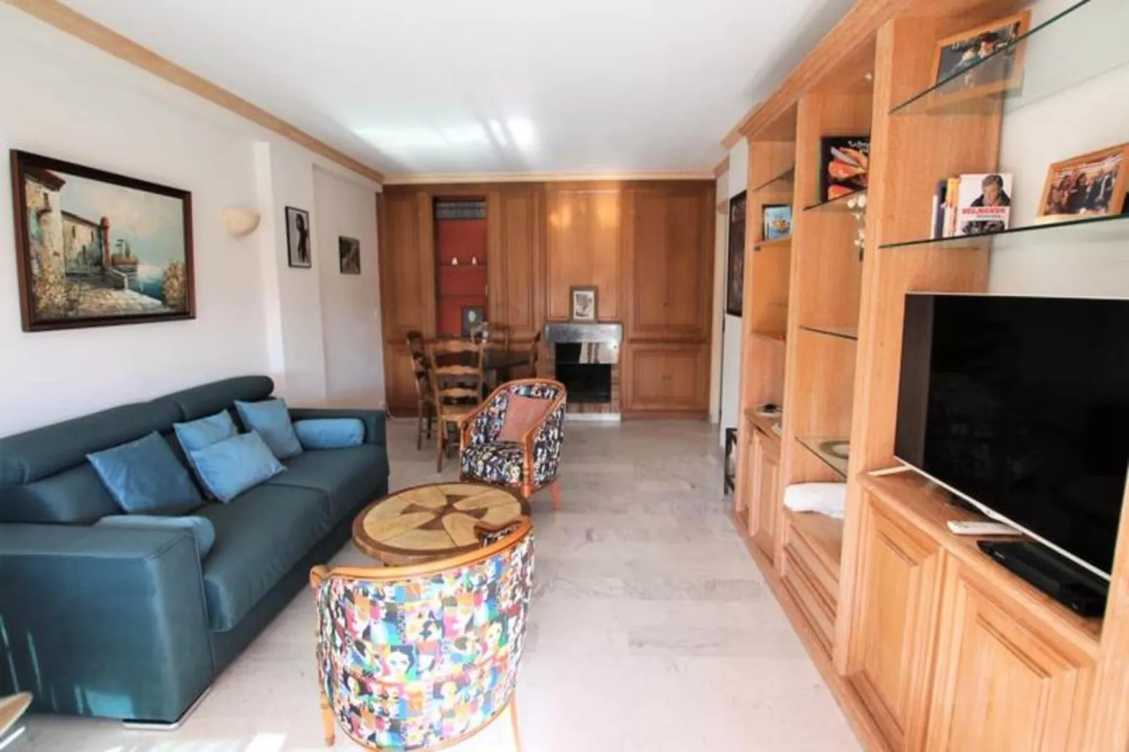 Résidence Appartement Climatis&eacute; 5 Voyageurs De 80 M2, Centre Ville Et Croisette-Living room