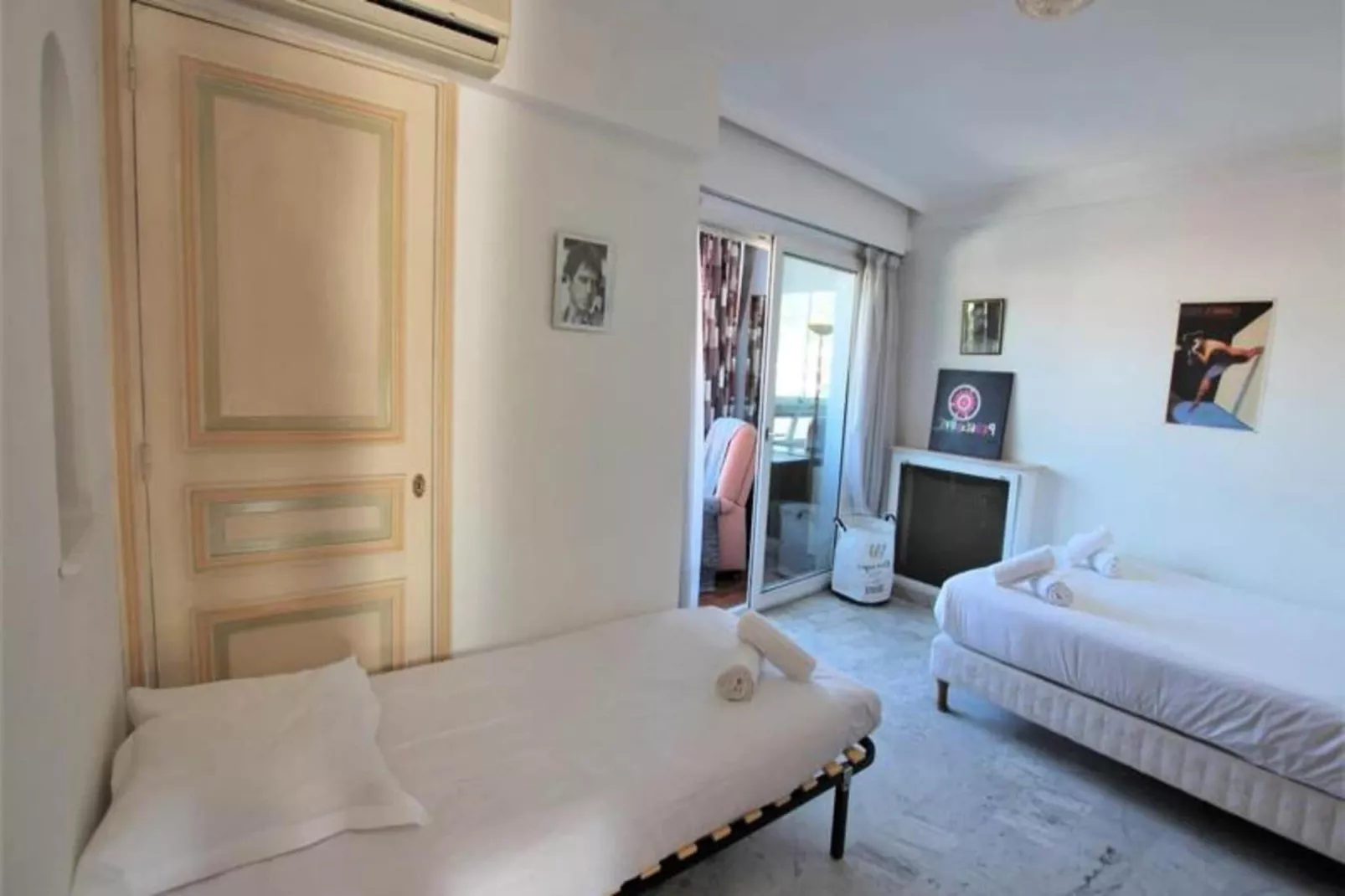 Résidence Appartement Climatis&eacute; 5 Voyageurs De 80 M2, Centre Ville Et Croisette-Bedroom