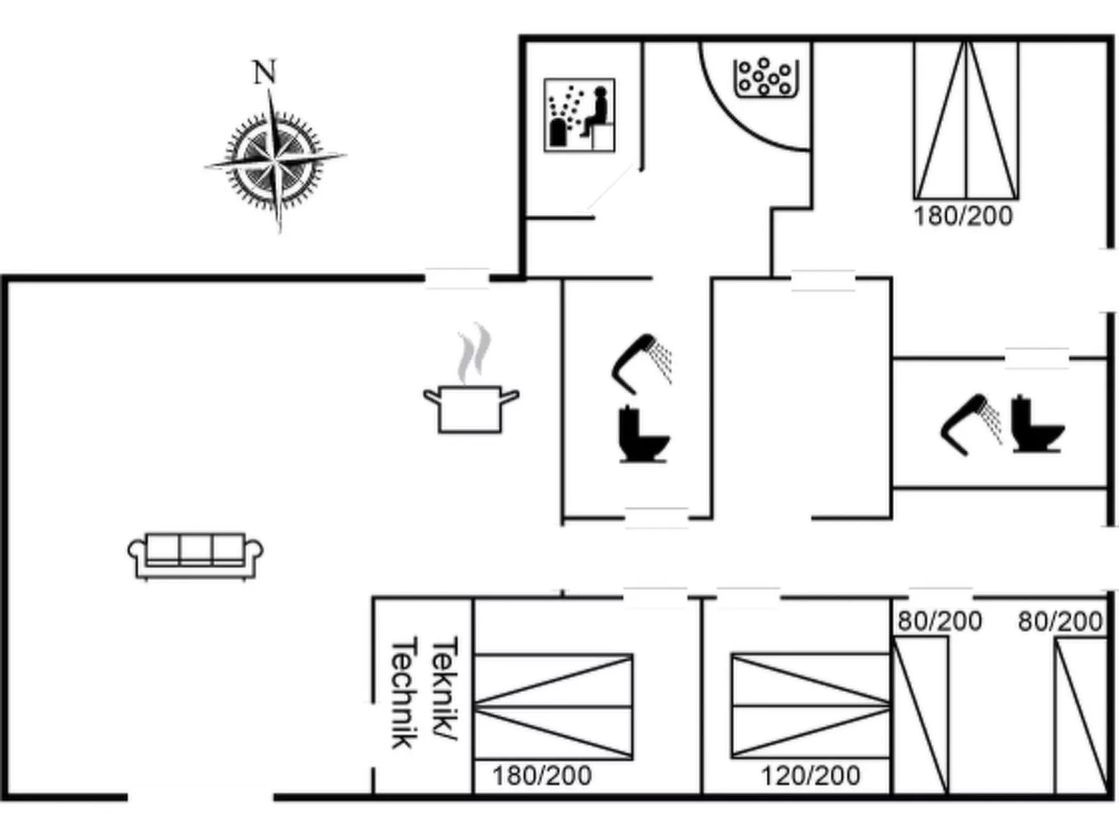 "Gidske" - 1.1km from the sea-Drinnen