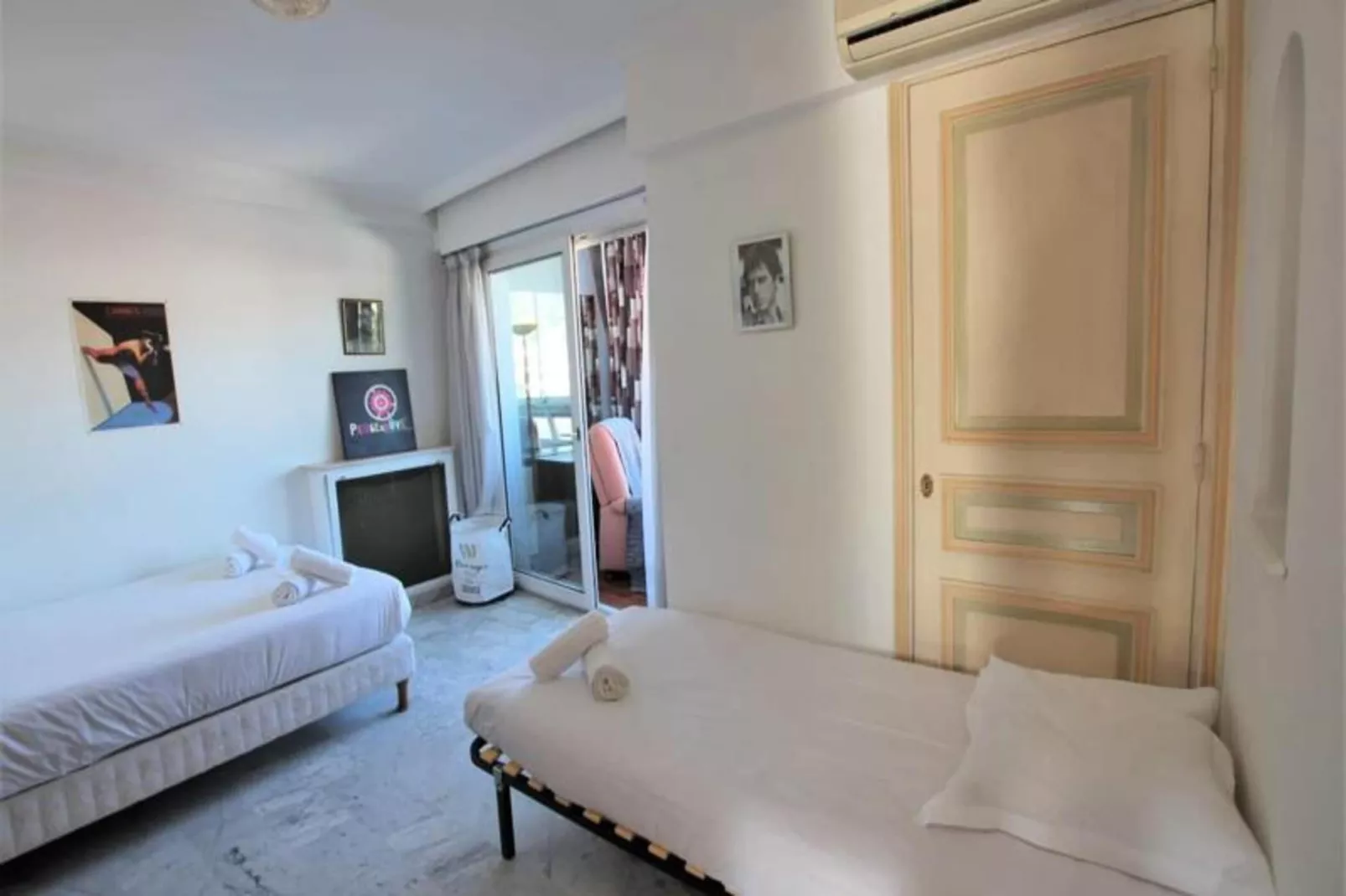 Résidence Appartement Climatis&eacute; 5 Voyageurs De 80 M2, Centre Ville Et Croisette-Bedroom