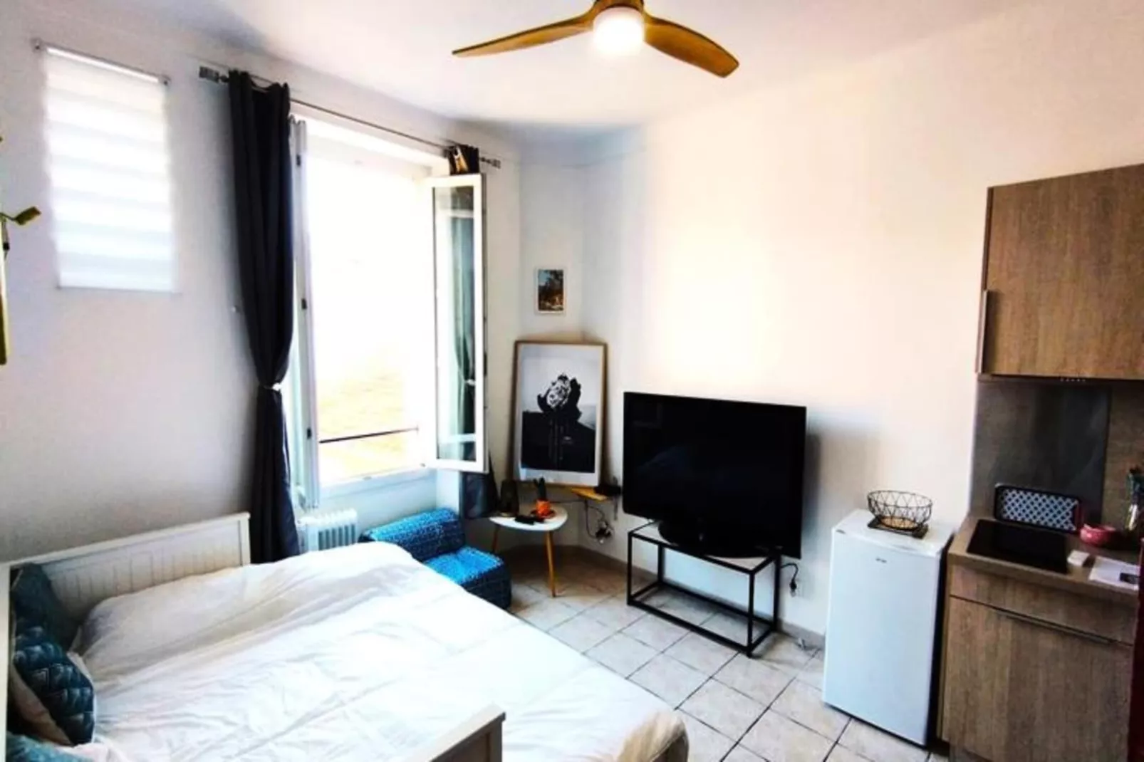 Résidence Charmant Studio Cannes Centre Id&eacute;al Congr&egrave;s Et Vacances ❤live In Gazagnair❤-Bedroom