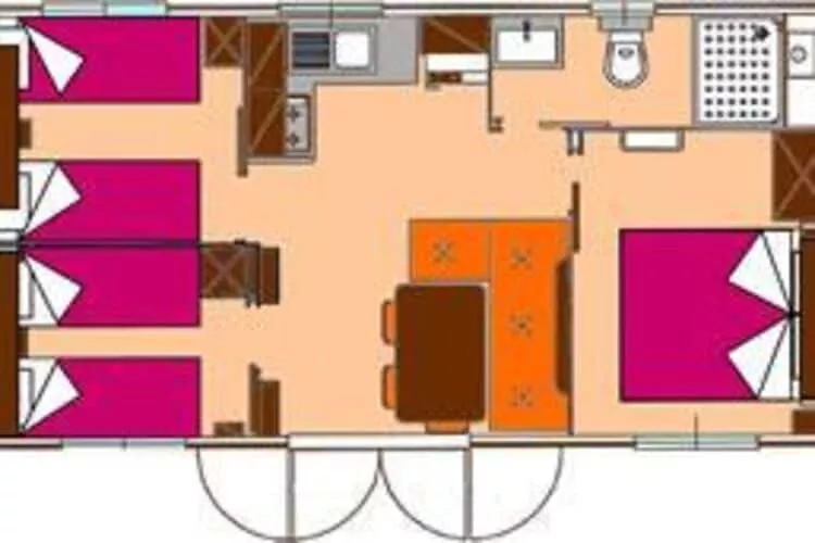 Holiday park Bella Italia, Peschiera-Girasole Suite MH H-Grundriss
