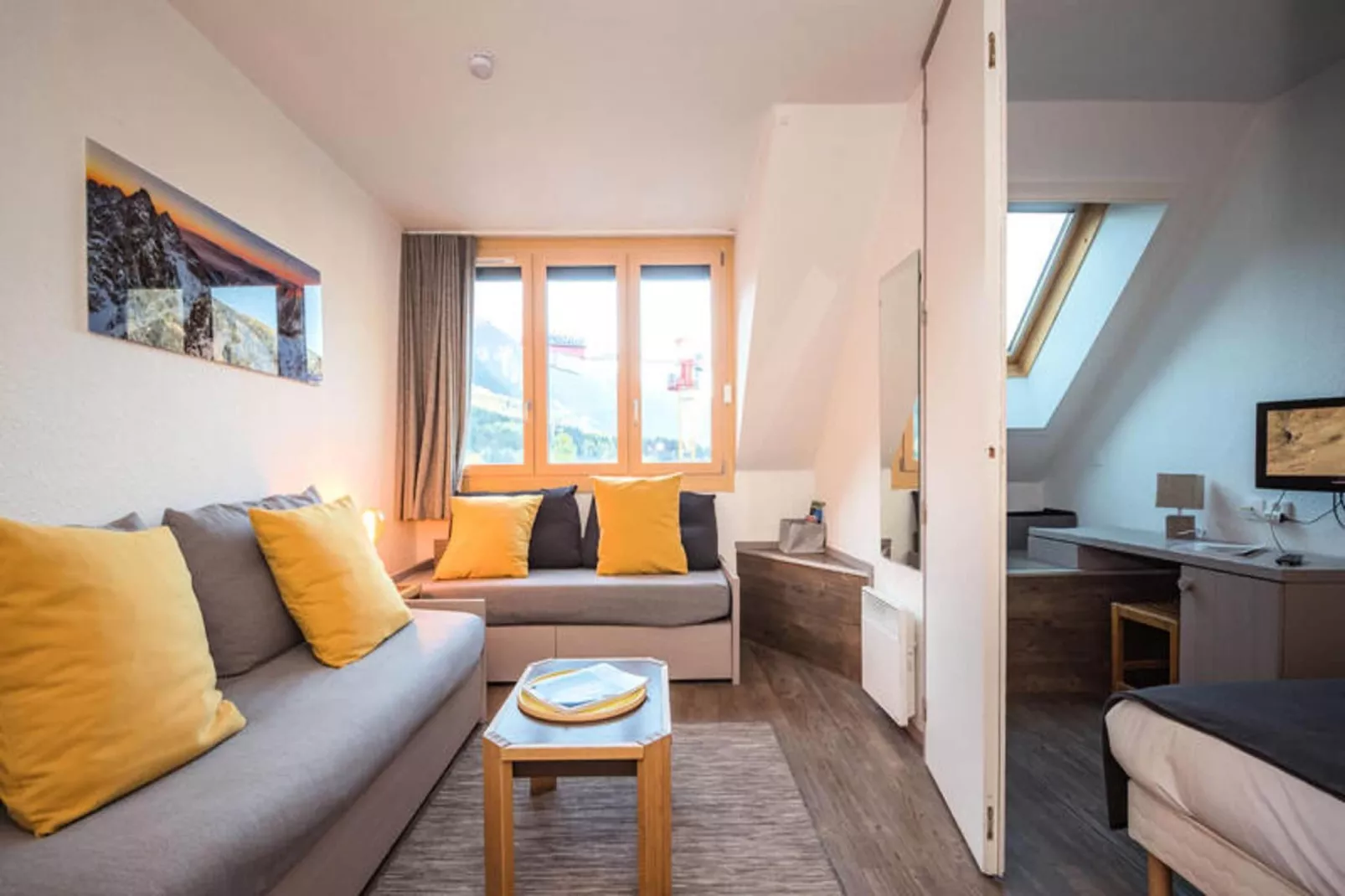 Résidence Chamois Blanc-Wohnzimmer