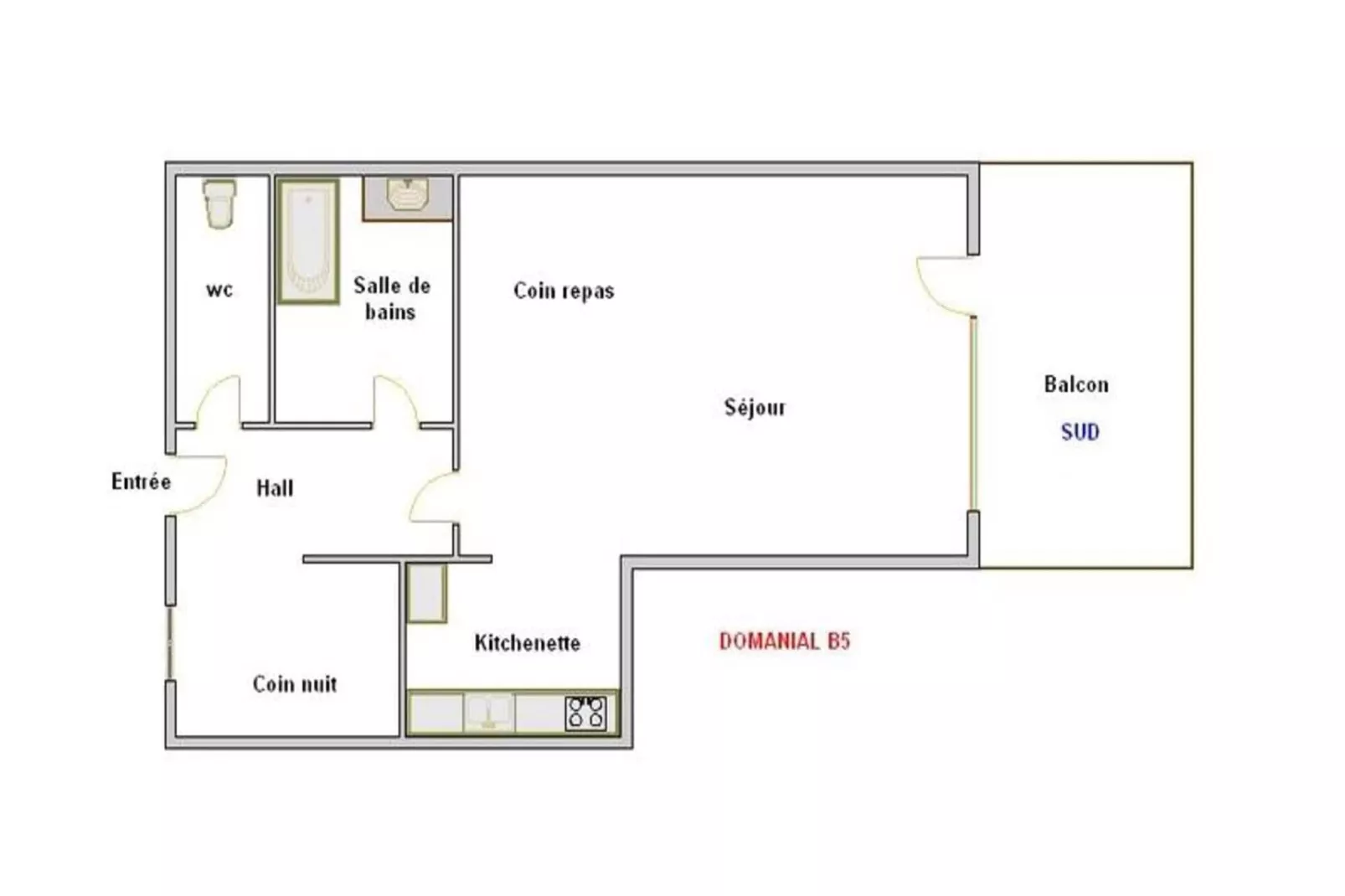 Résidence Domanial B-Außenbereich Sommer