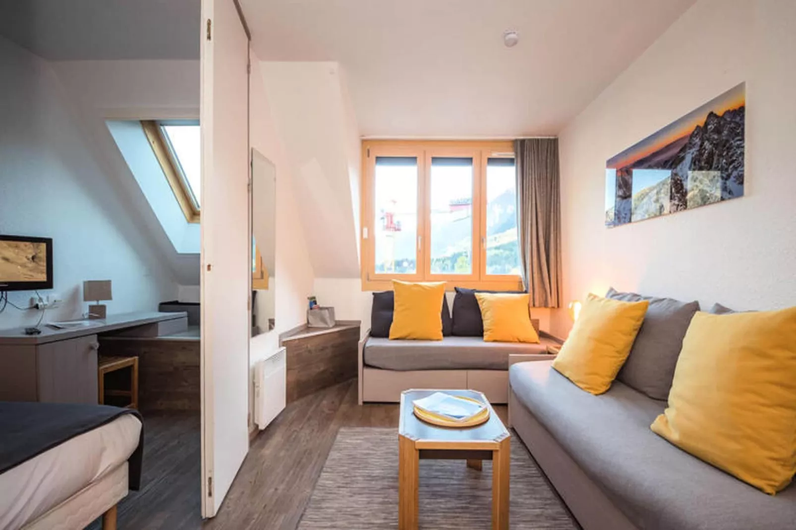 Résidence Chamois Blanc-Wohnzimmer