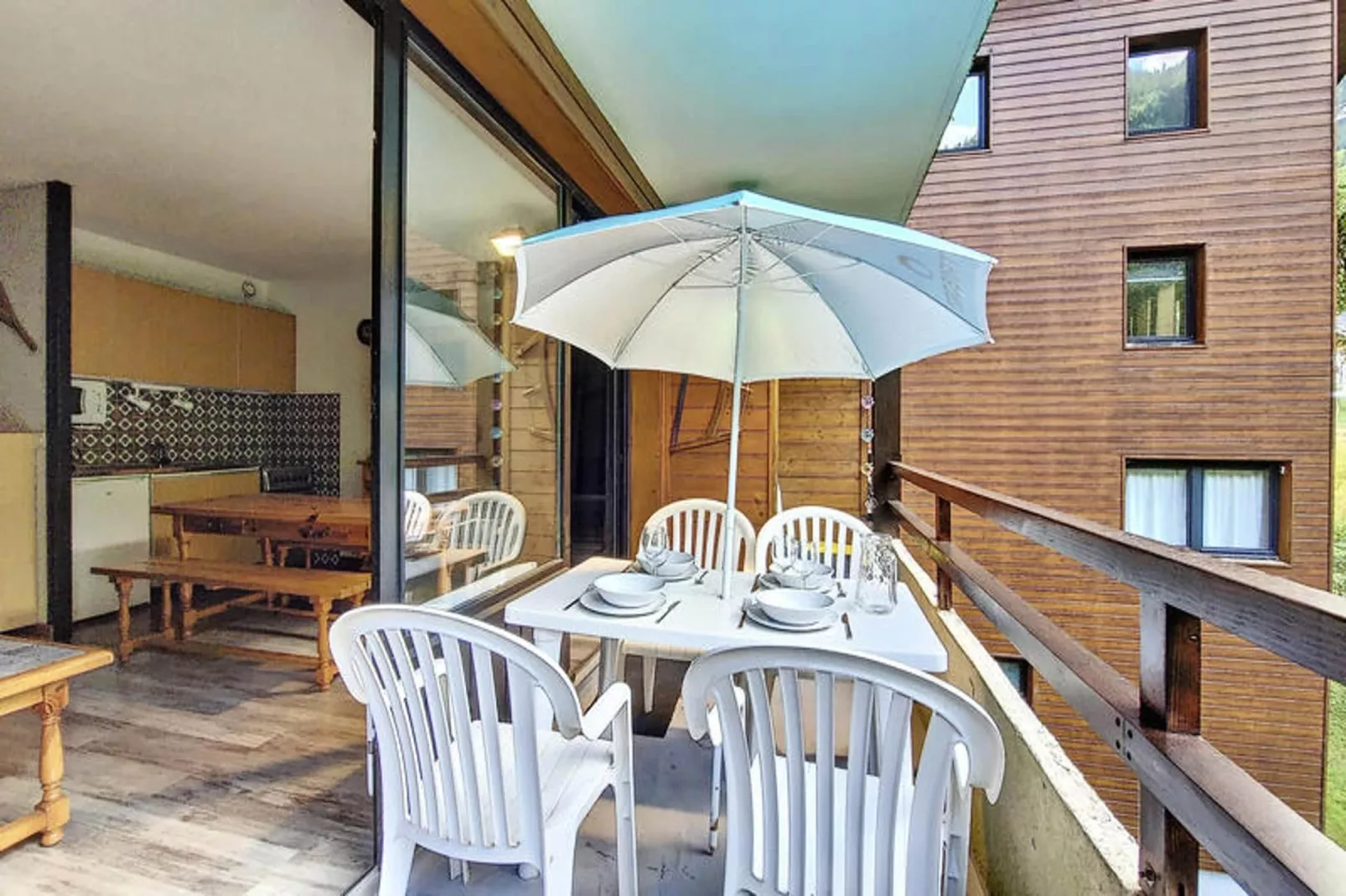 Studio à Saint Jean d'Aulps-Terrasse/Balkon