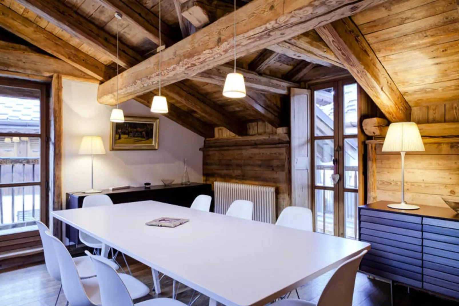 Résidence Maison Du Praz-Salle à manger