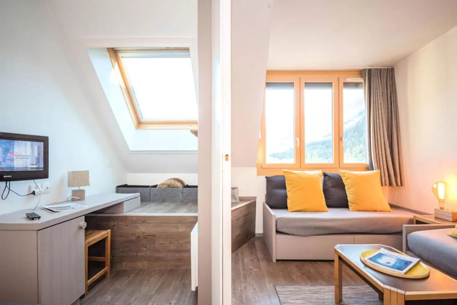 Résidence Chamois Blanc-Wohnzimmer