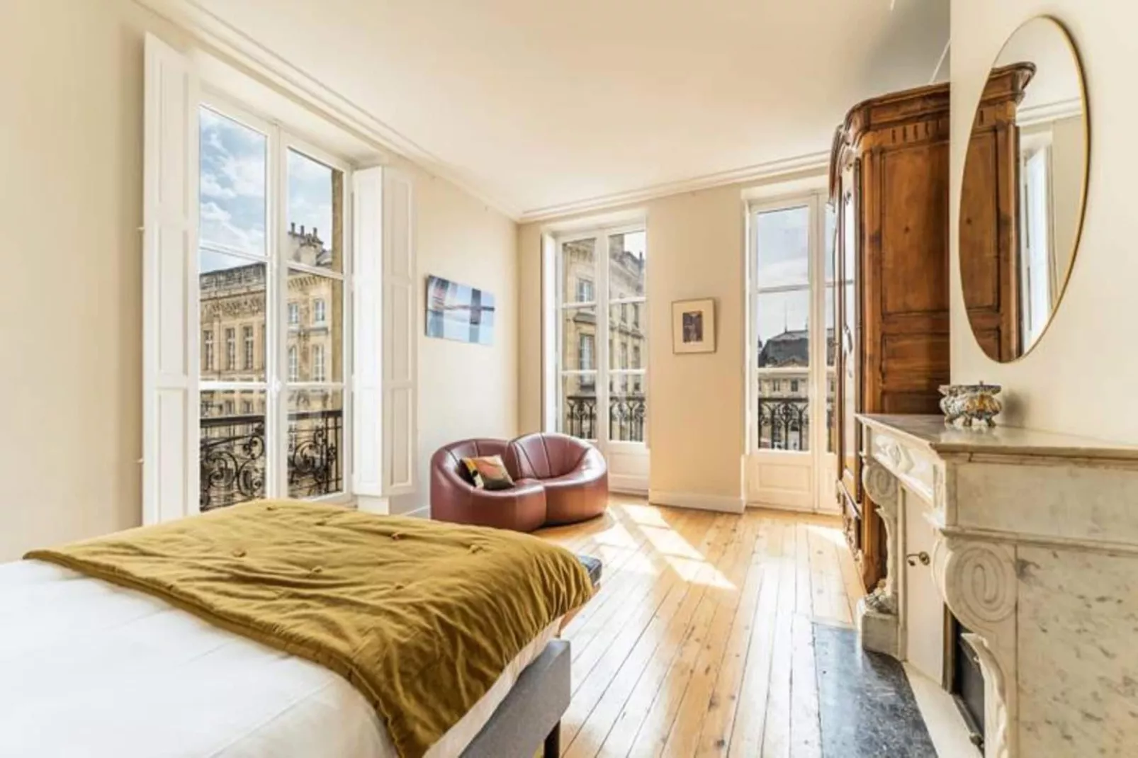 Appartement Prestations Haut Standing Avec Vue Sur La Place De La Bourse-Bedroom