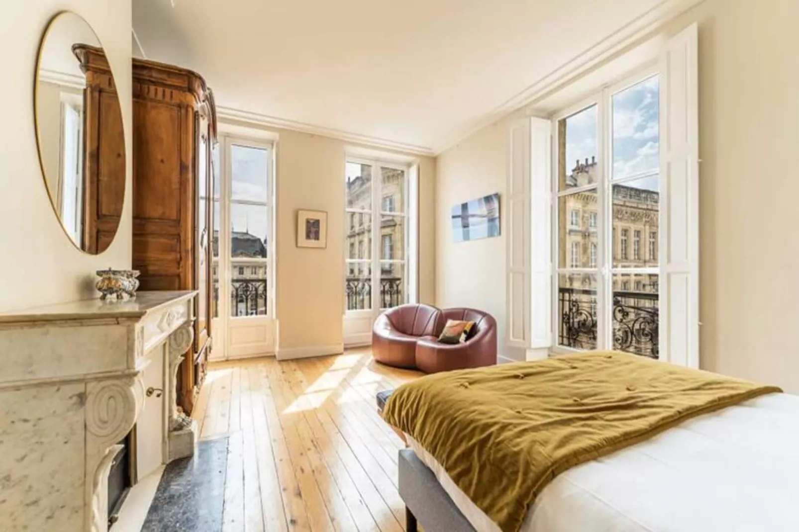 Appartement Prestations Haut Standing Avec Vue Sur La Place De La Bourse-Bedroom