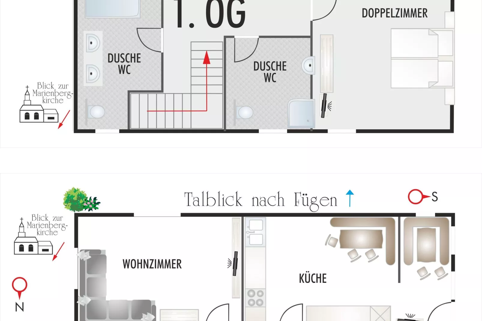 Ferienhaus Marienbergl - 8 Personen-Ambiente