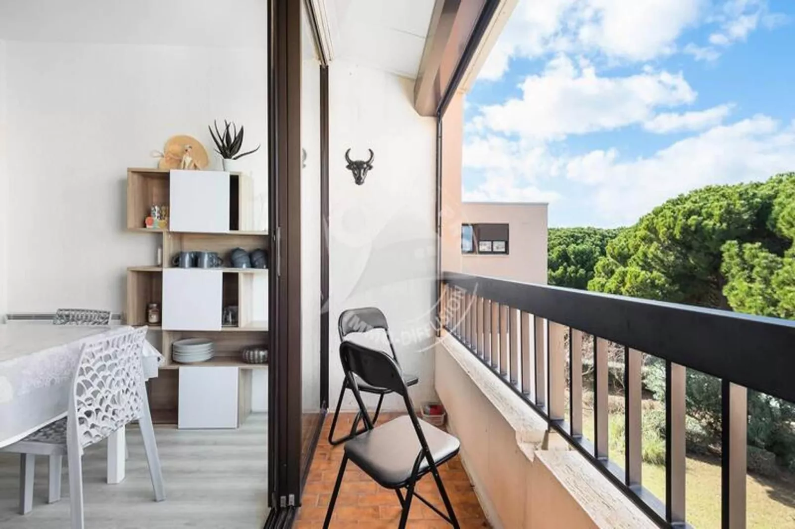 Résidence Le Triangle De La Baronnie-Terrasse/Balkon