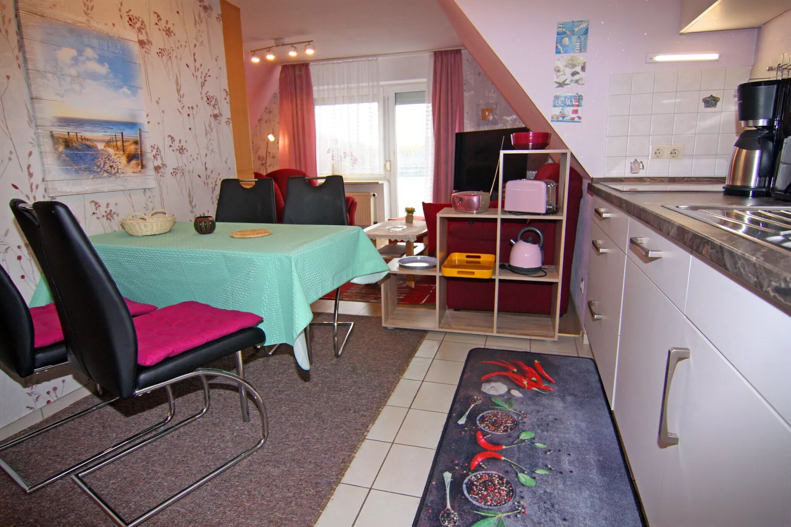 Apartments Stapel, Büsum-App.4 / 2 Raum App im OG, 42qm-Kitchen
