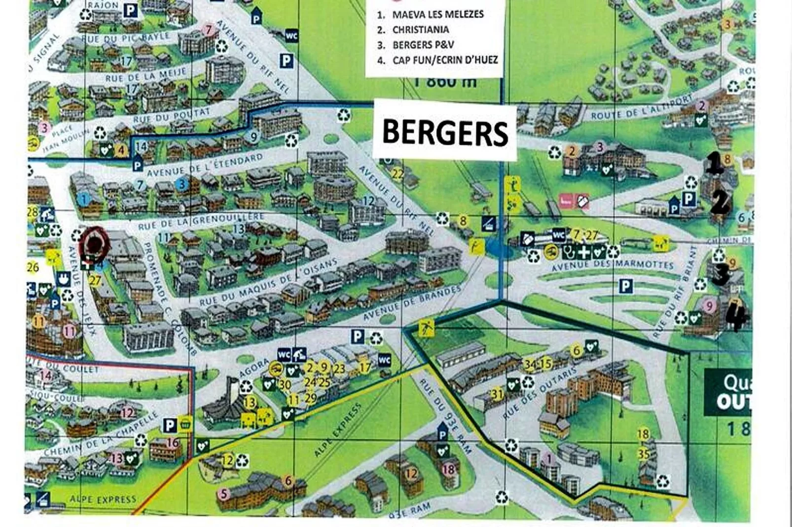 Résidence Christiania-Gebiet Winter 5 km