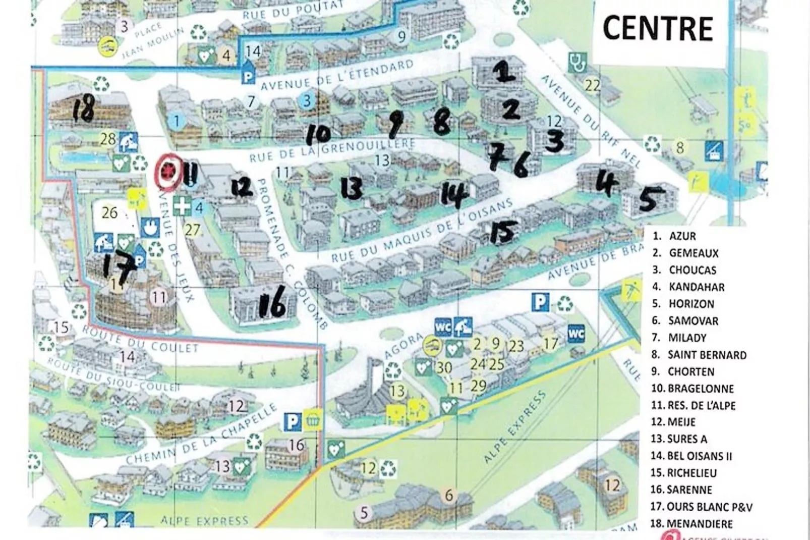 Résidence Menandiere-Aussicht Sommer