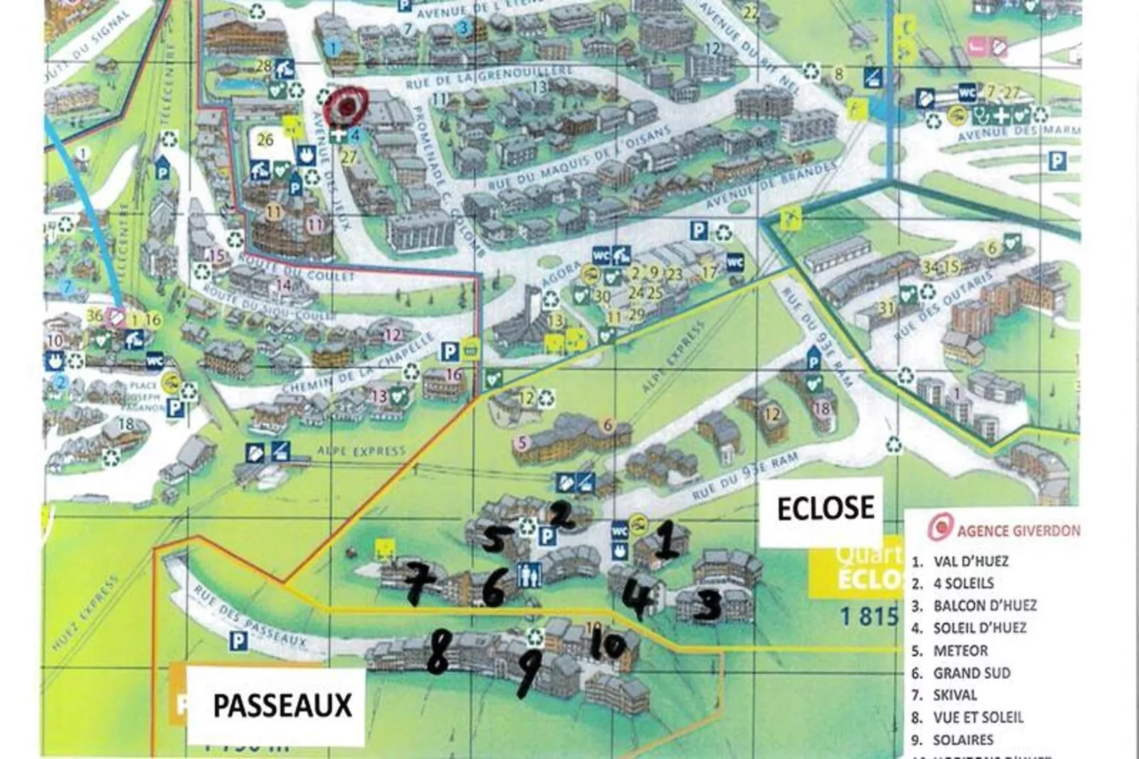 Résidence Balcons D'huez-Gebiete Sommer 20 km