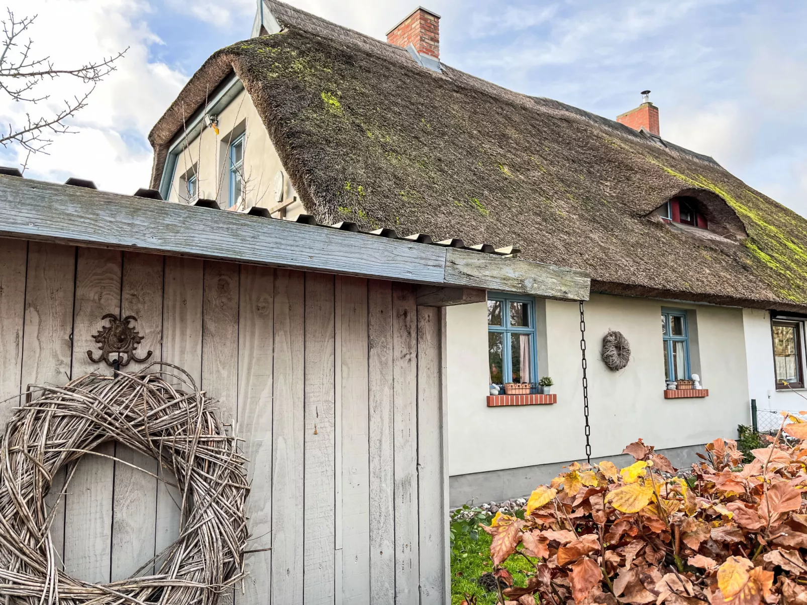 Reetgedecktes Ferienhaus Seelchen-Draußen
