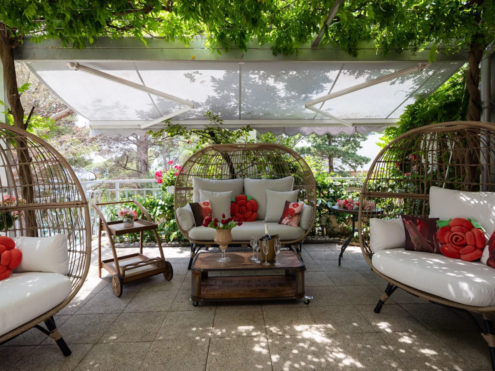 Appartement am Strand mit schöner großer Terrasse