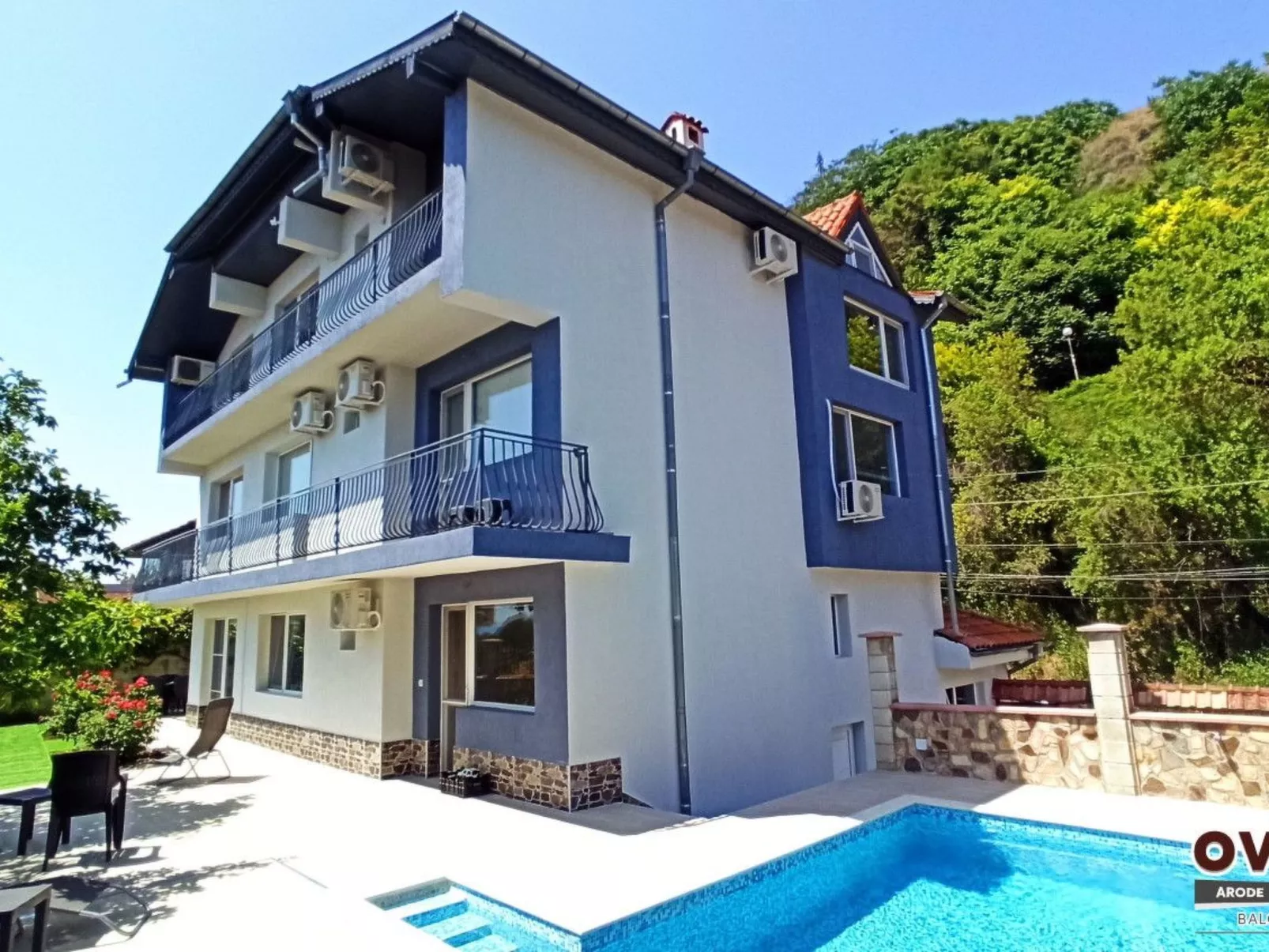 Familienvilla mit Meerblick "Arode Villa Ovid"