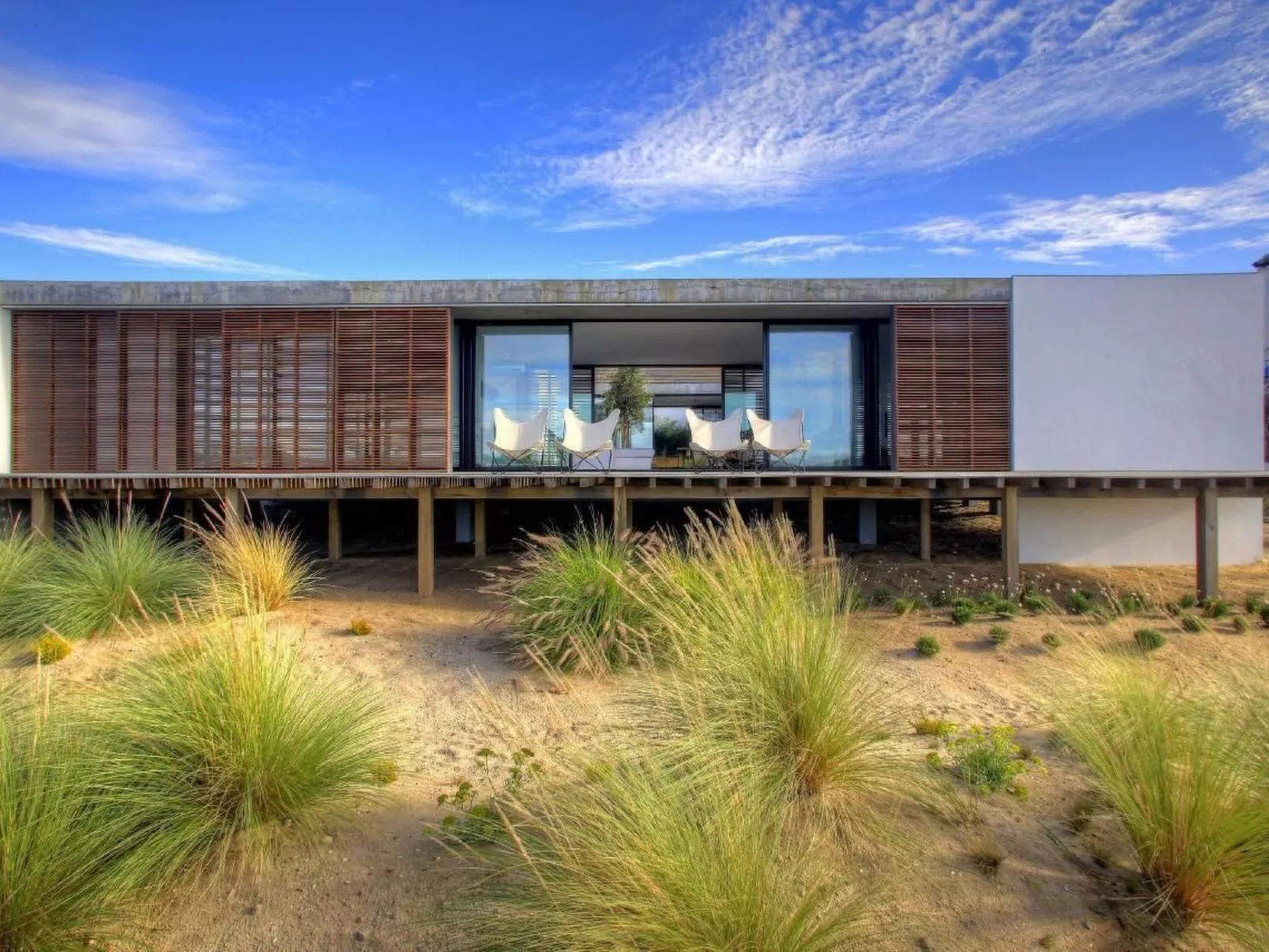 Exklusive Design-Villa in den Dünen, Pool auf dem Dach