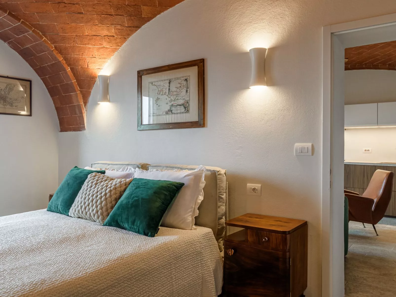 Toskanisches Apartment mit Gewölbedecken und Terrasse