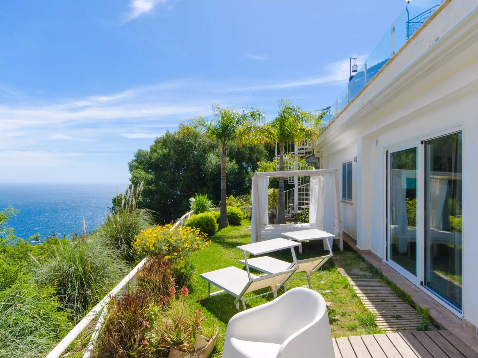 Wohnung mit Meerblick, Balkon und Pool