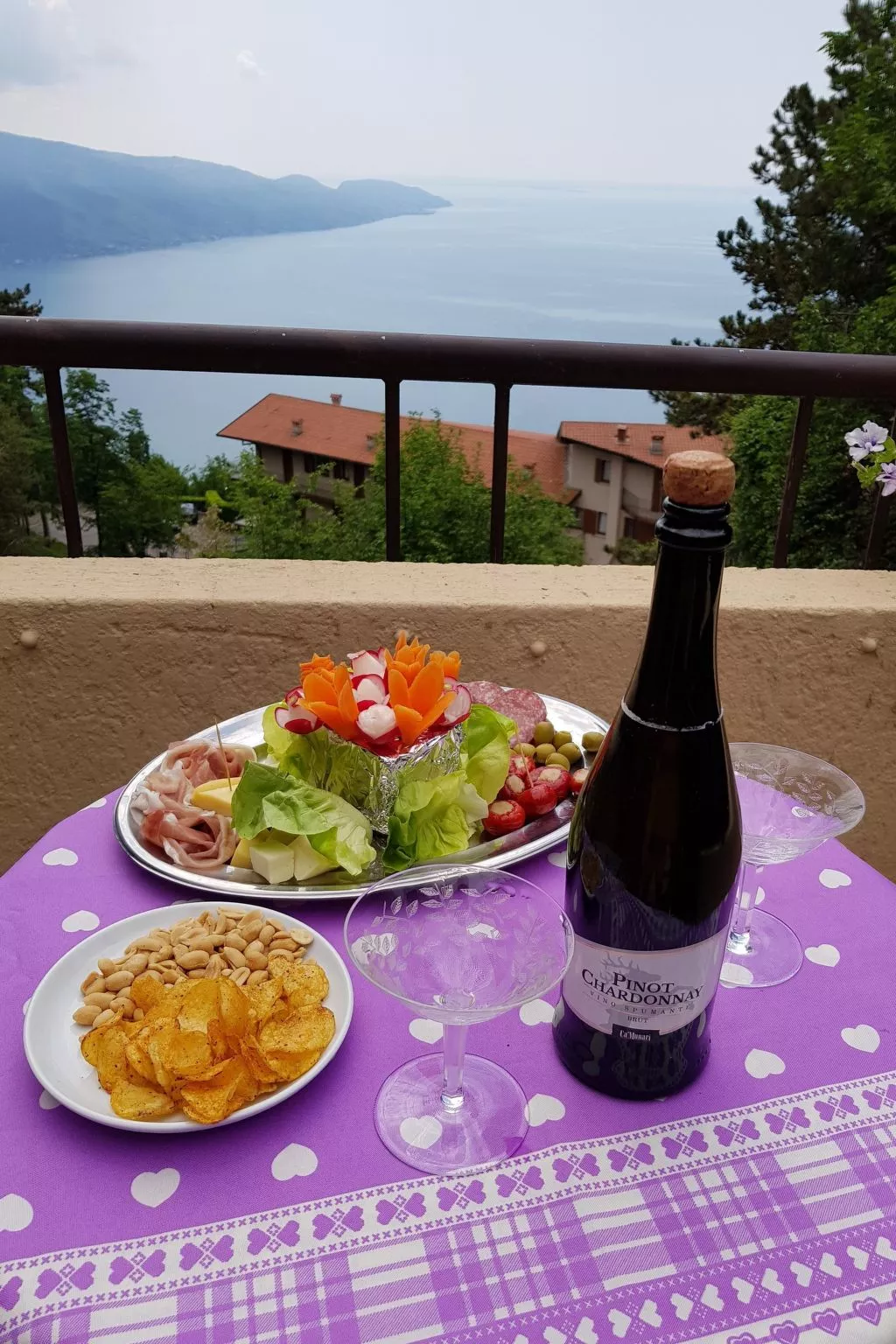 Wohnung mit Terrasse mit Blick auf den Gardasee