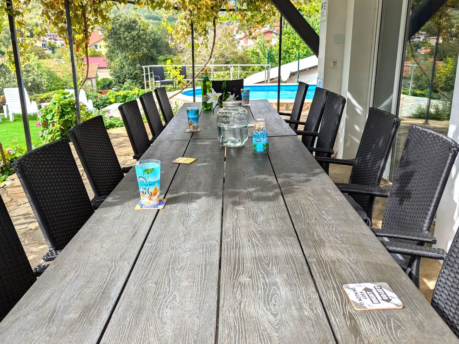 Familienvilla "Dionysus" mit Pool und Meerblick-Draußen