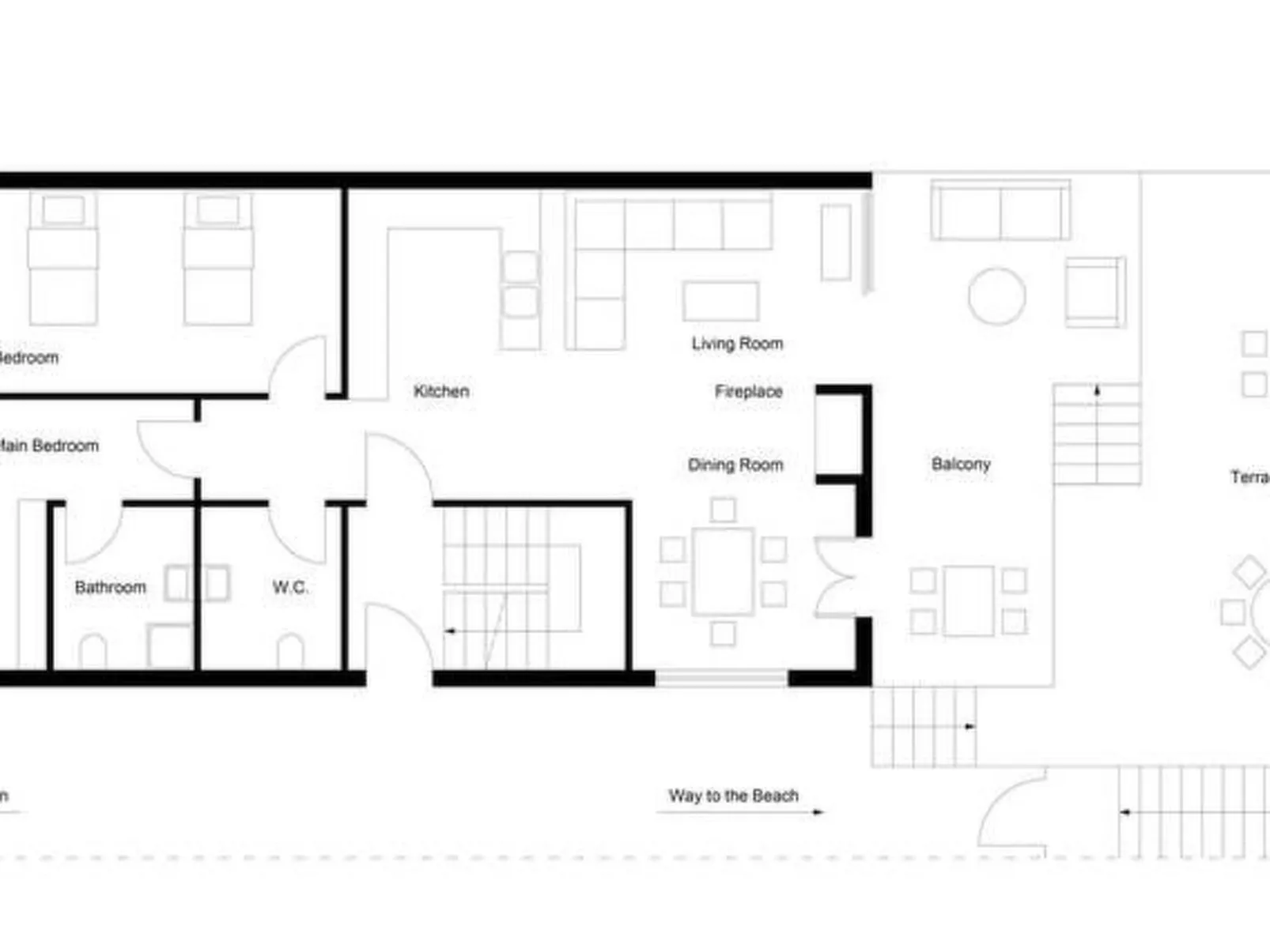 Für 6 Personen direkt am Strand