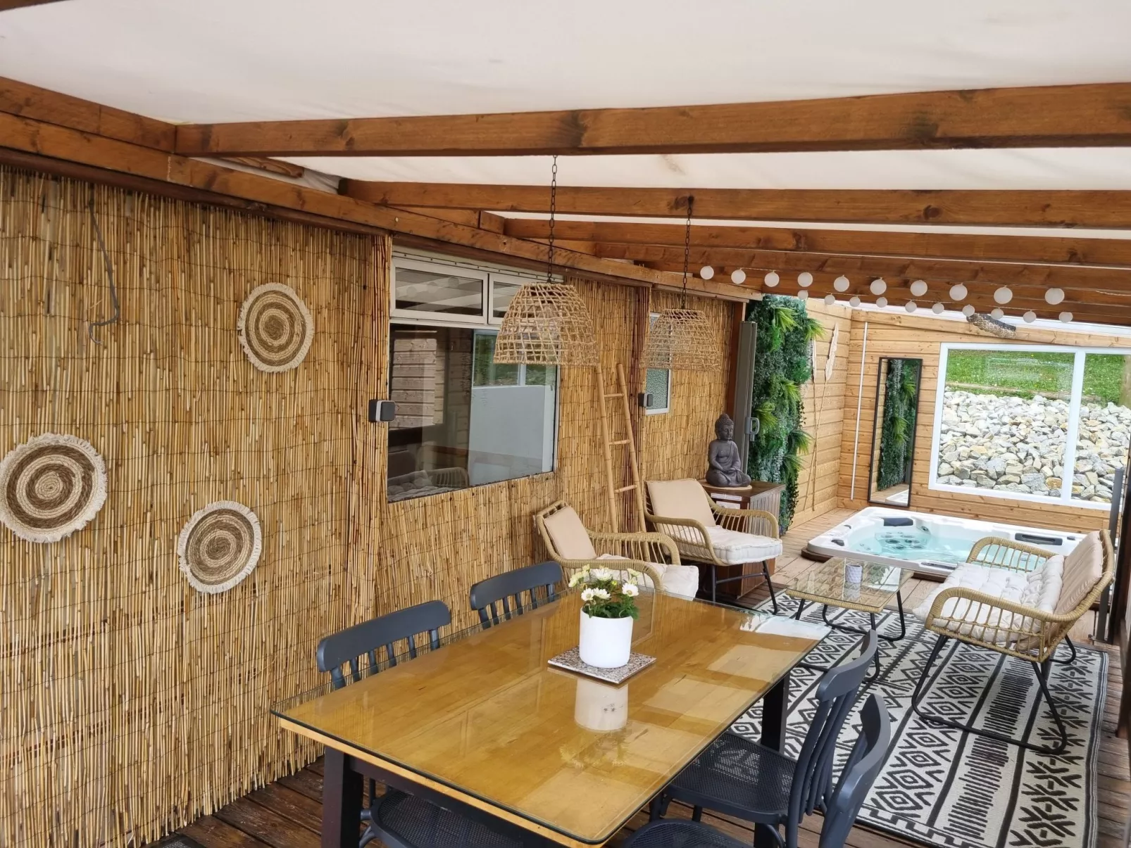 Mobilheim mit privatem Premium-Jacuzzi