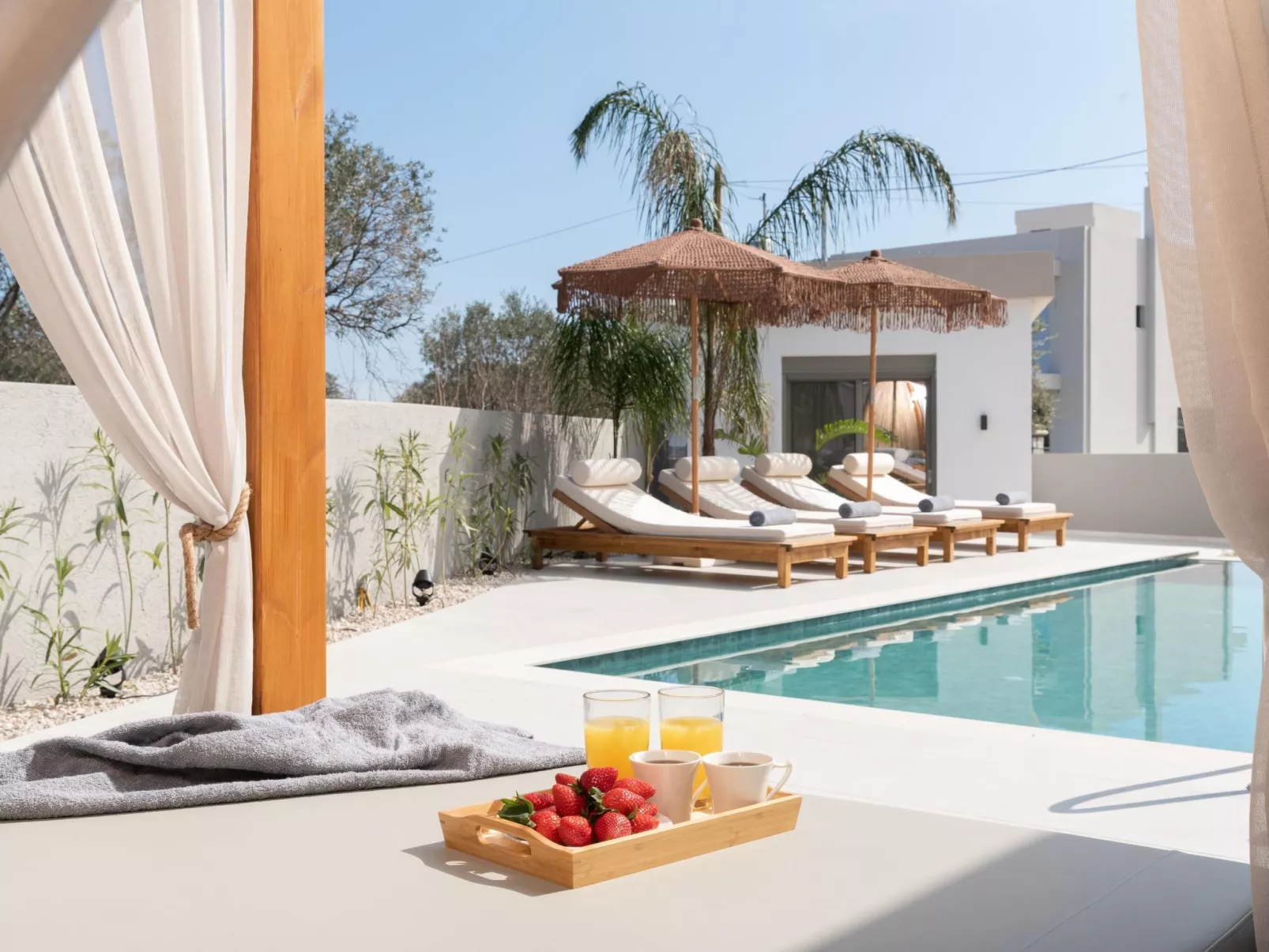 Golf Beach Villa in der Nähe von Afantou Beach-Dehors