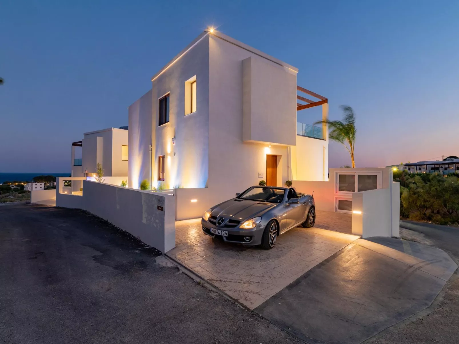 Traditionelle griechische Ferienvilla Eventide-Dehors