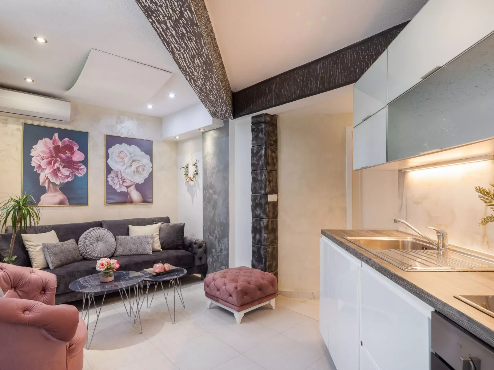 Schönes Appartement am Strand mit Terrasse-Dedans