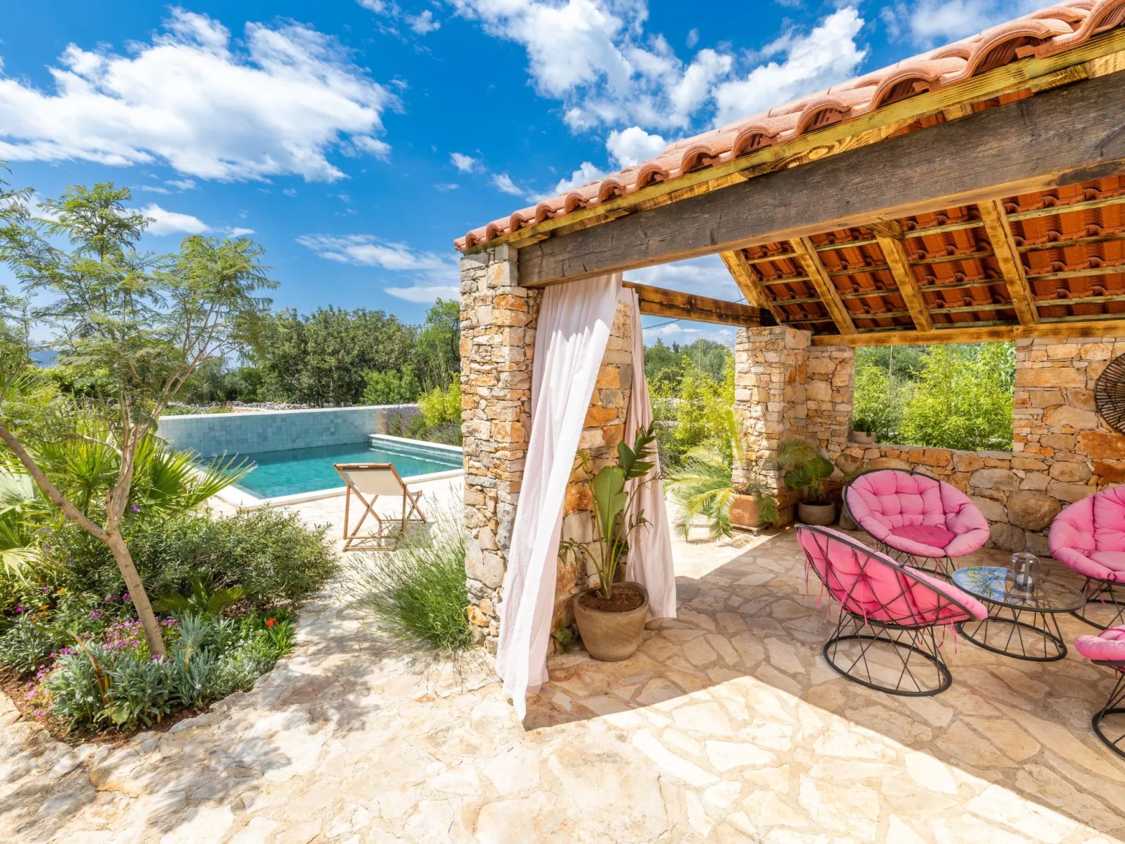 In Rudina mit Privatem Pool-Draußen