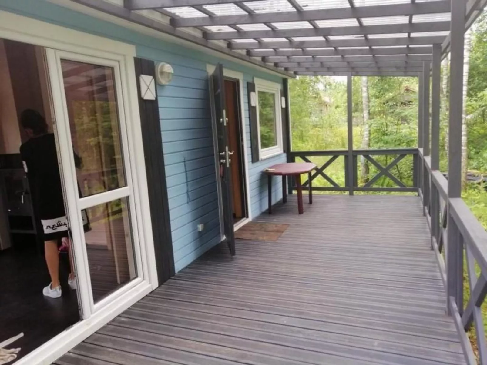 Ganzjahreshäuschen - blau-Outside