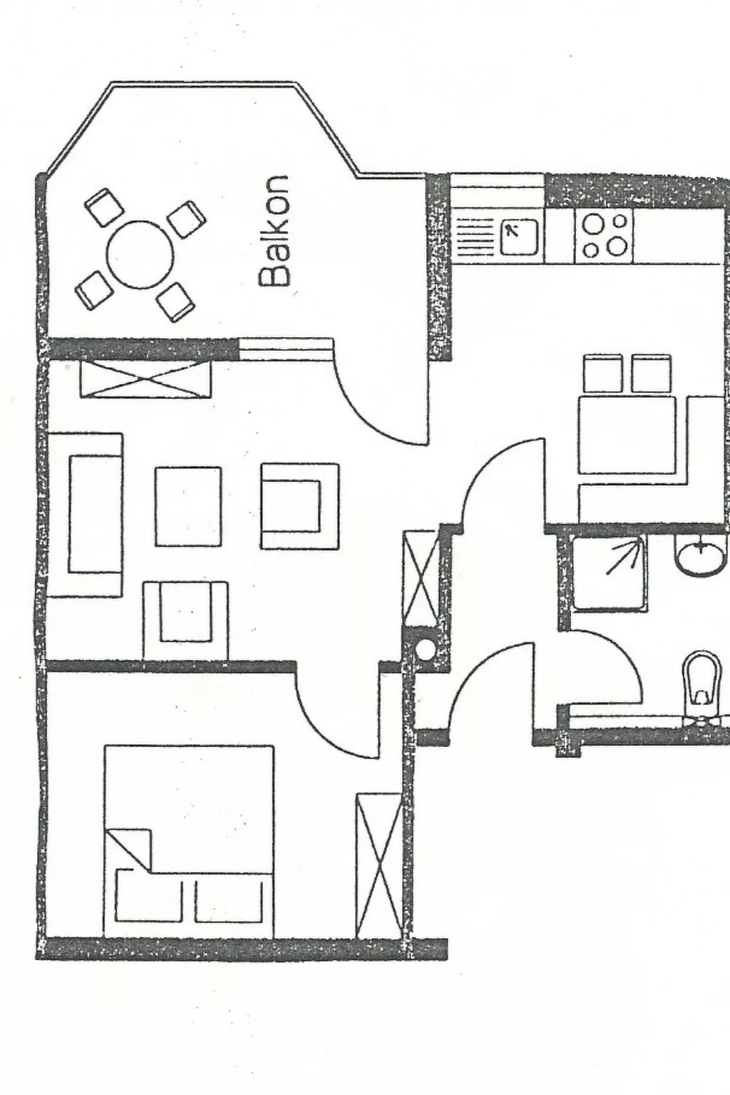 Appartement in Hilders mit Eigenem Balkon-Dedans