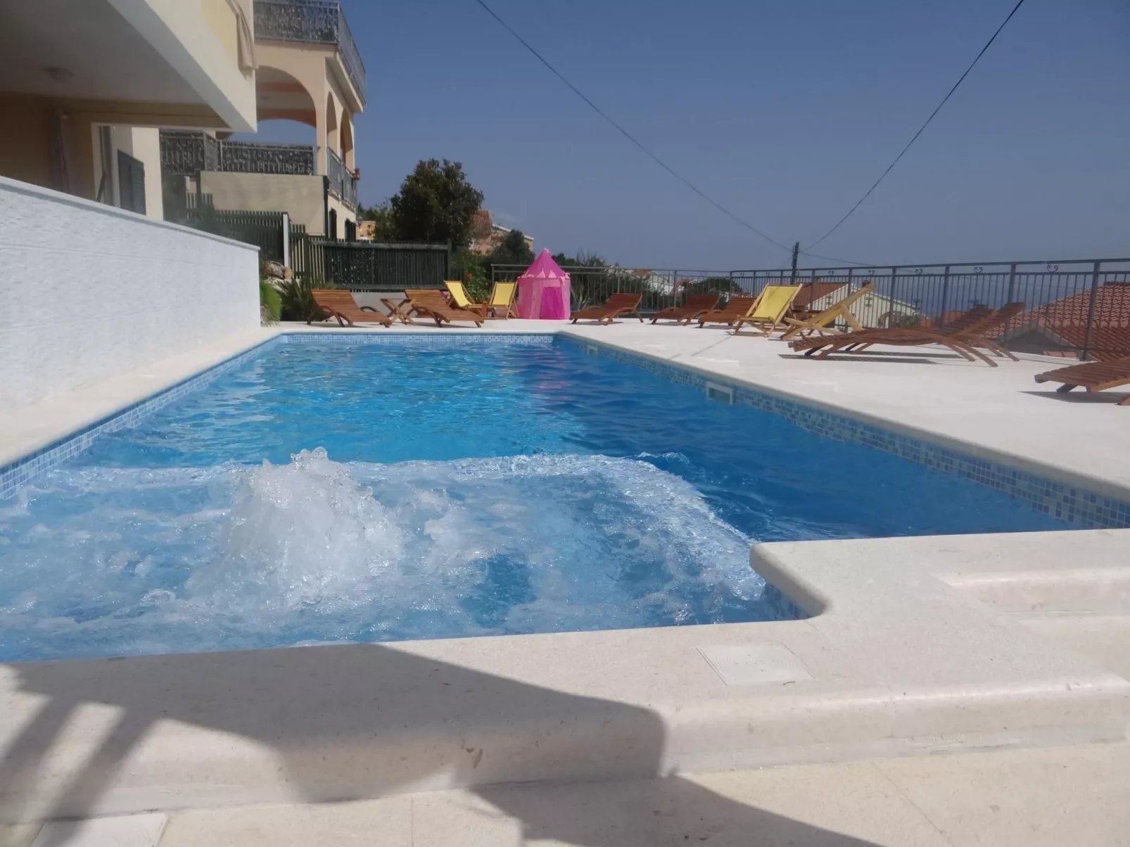 Ferienwohnung, Meerblick Terrasse beheizter Pool-Draußen