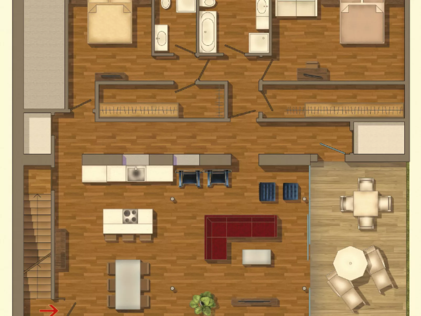 Appartement in Schenna mit Botanischem Garten