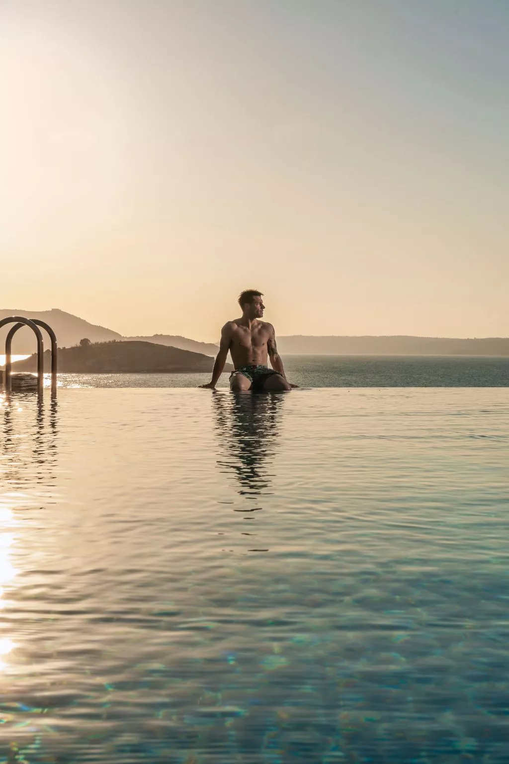 Anemos Villa Ferienhaus Aussicht Gemütlicher beheizter Pool-Outside