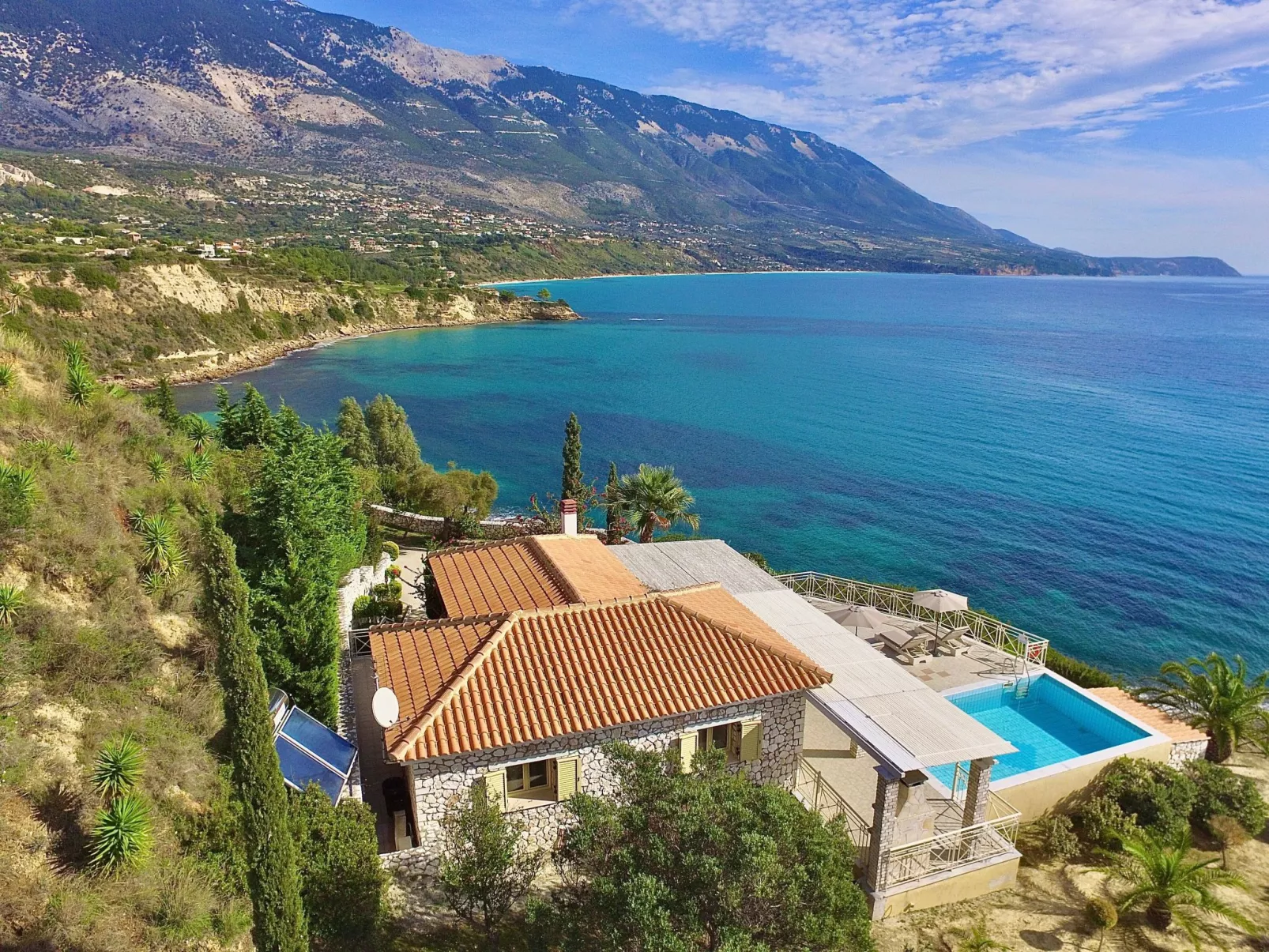 Steinvilla in Kefaloniaprivatevillas-Dehors