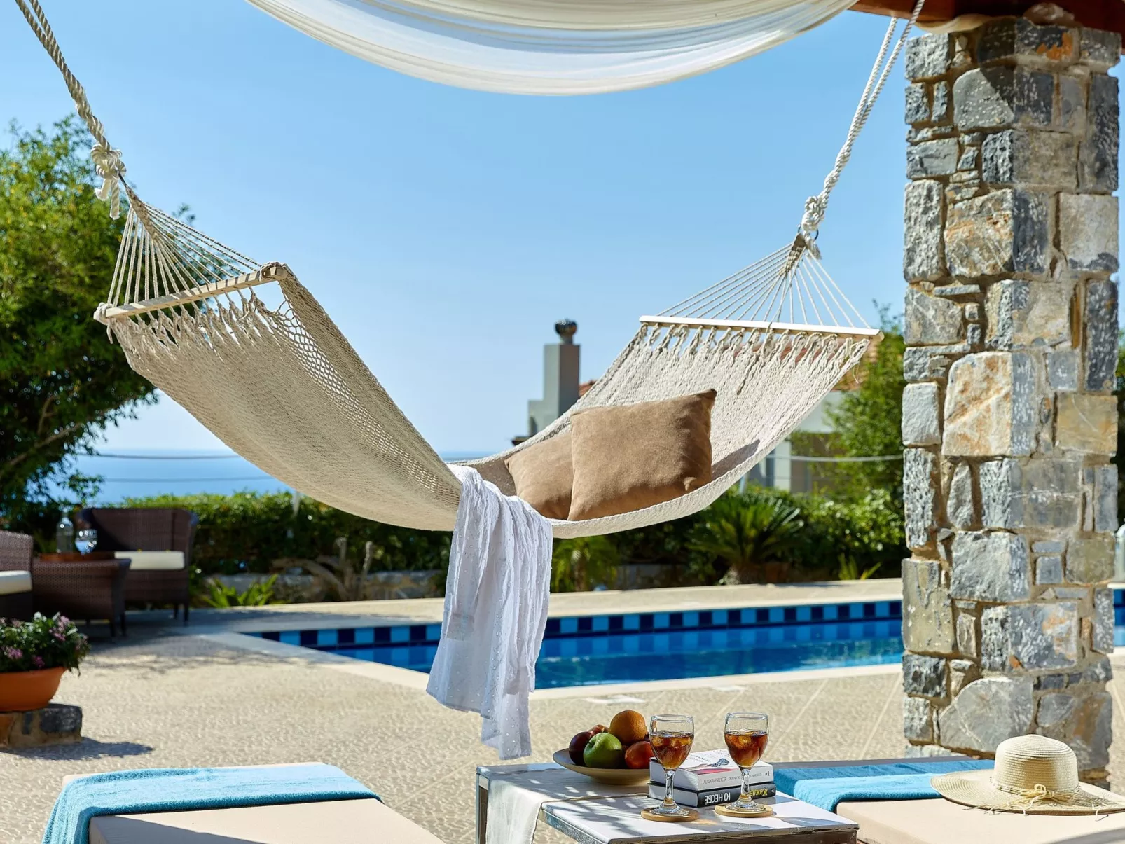 In Geropotamos mit Sonnenterrasse