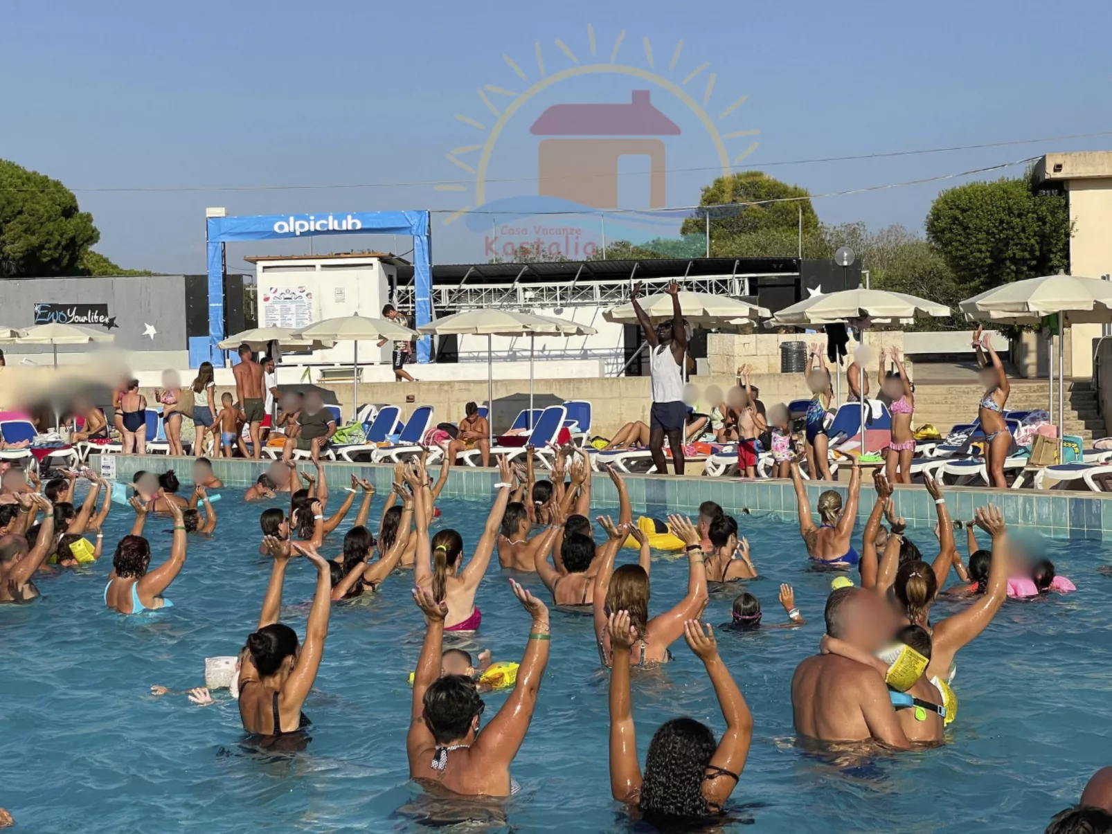 Wohnung "Kastalia4" mit Pool - Draußen